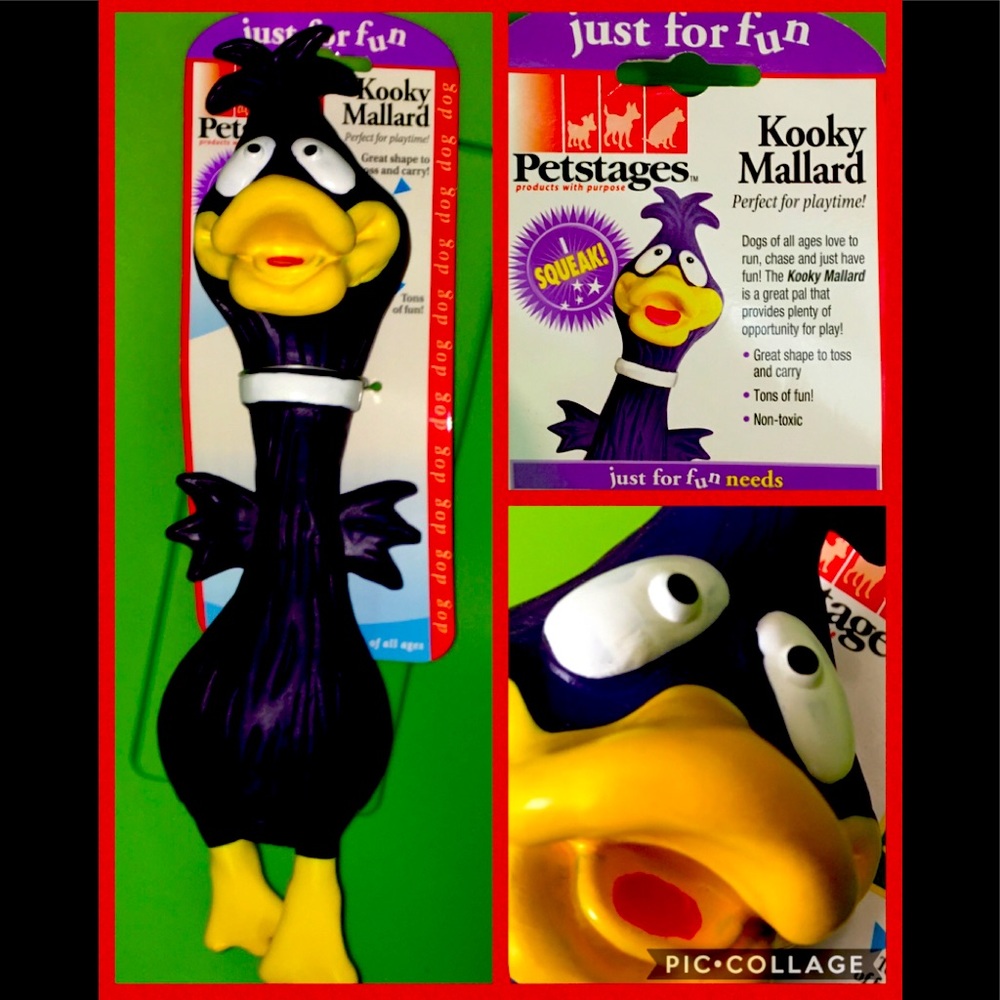 NEW NET PET STAGES KOOKY MALLARD DUCK SQUEAKY DOG TOY